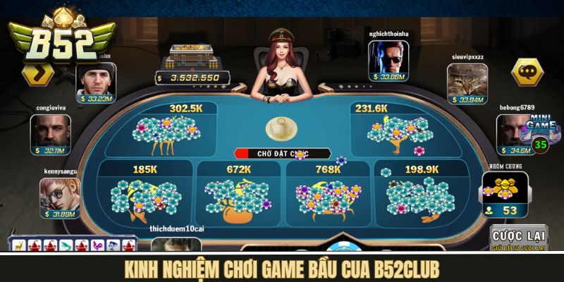 Kinh nghiệm chơi Bầu Cua B52Club dễ ăn tiền