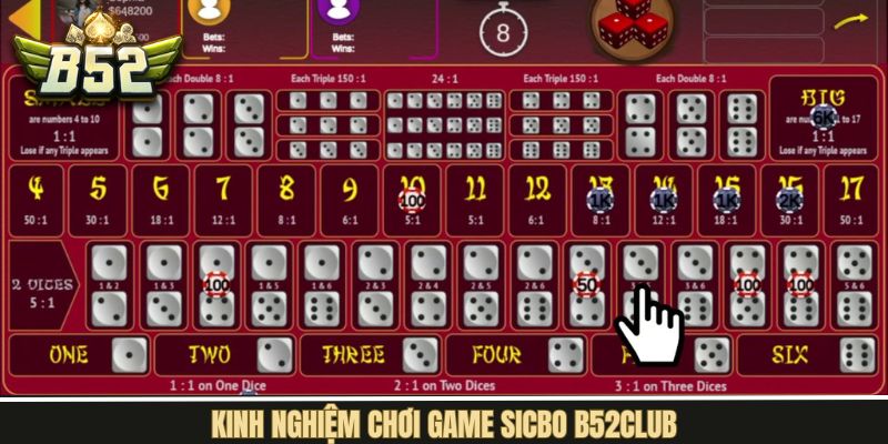 Chiến thuật kinh nghiệm khi tham gia chơi Sicbo