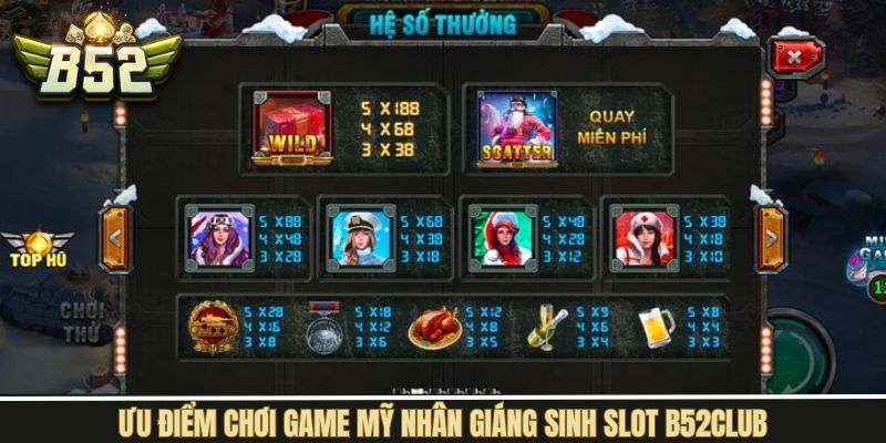 Lý do nên tham gia chơi Mỹ Nhân Giáng Sinh Slot